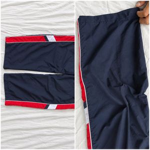 Navy Blue track Pants with Red Stripes