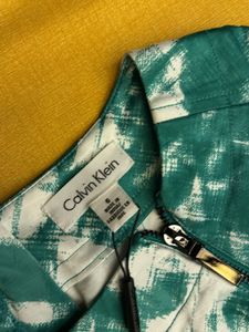 Calvin Klein Green/White Dress