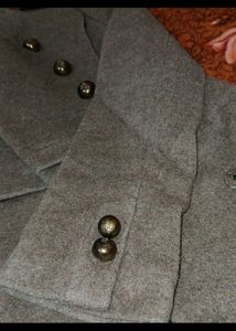 Wool Blend Military Coat