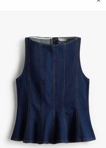H&M Denim Peplum Top