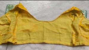 Yellow Colour Banarasi Silk Blouse