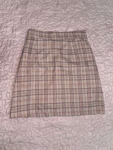 Plaid Mini Korean Skirt
