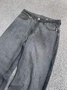 Grey Wide Leg Jeans
