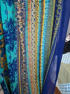 Blue color ethnic dupatta