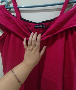 Chic Pink Off-Shoulder Dress