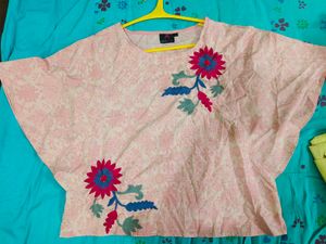 Pink Embroidered Top
