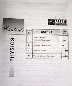 Physics JEE (Main + Advanced) Unit 01