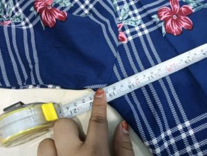 Stylish Navy 🆕🎁Blue Checked Kurta with Floral Pr
