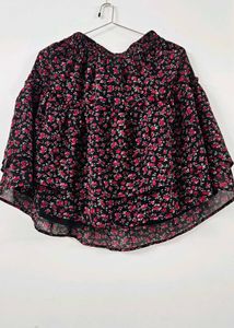 Printed Floral Mini Skirt