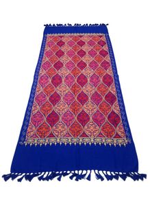 Embroidered Shawl with Tassels