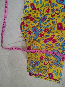 Traditional Yellow Paisley Print Lehenga Choli Set