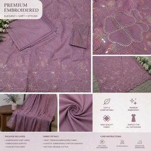 Premium Embroidered fancy dress material