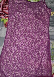 Purple Lace Mini Dress