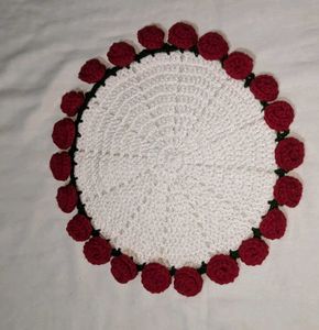 Handmade Crochet Rose Table Mat