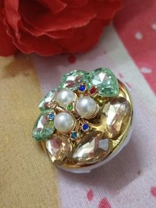 Sparkling Pearl & Gemstone Brooch