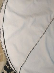 Crop Tops Stitched Curved Heem