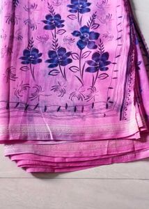 Beautiful Pink Floral Saree