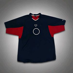 Vintage Nike T-Shirt Navy & Red Size L