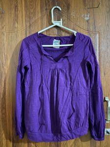 Vibrant Purple Long Sleeve Top