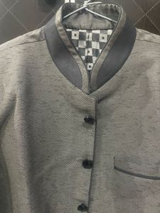 Men's Grey Bandh gala Jacket/ coat