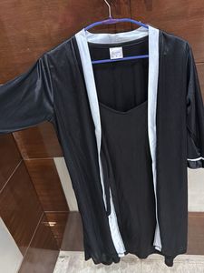 Satin Nightwear Robe &amp; Slip