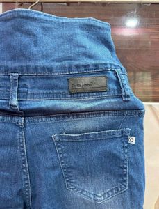 High Waisted Ripped Blue Jeans
