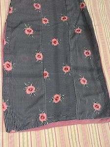 Striped Floral Print Dress