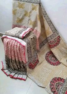 BRAND NEW Beautiful cotton linen saree