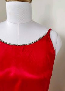 💥Price DROP💥 Satin Rhinestone Dress