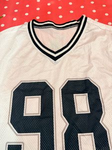 White &amp; Black Jersey Top