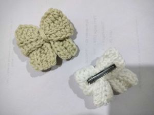 Crochet Hair Bows - Set of 2
