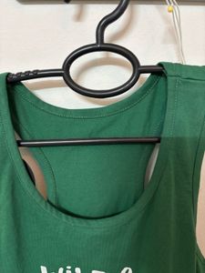Green Tank Top with "Wild &amp; Free" Print