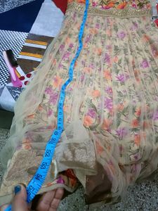 Multicolorur Heavy Gown/ Anarkali In L Size