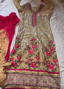 Embroidered Kurta with Dupatta