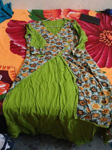 Green Floral Print Dress