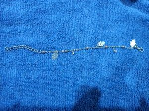 Metal Bracelets Two And One Balck Bead With Chain Bracelet