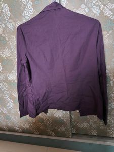 Brinjal Color Formal Women Shirt And Roadster Chec