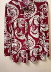 Maroon Flower Tshirt