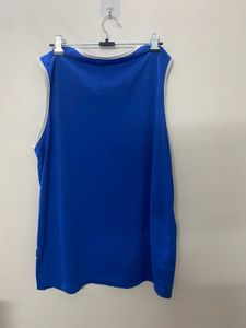 Blue Sleeveless Graphic T-Shirt