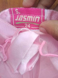 Pink Ruffled Party Gown
