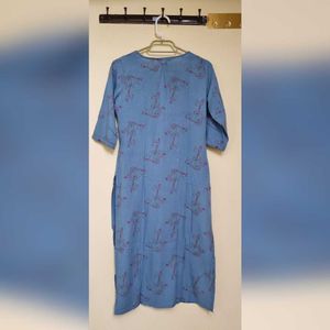 Blue Guitar Print Kurta
