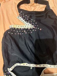 Stylish Black Embellished Bodysuit
