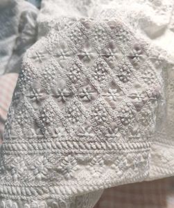 Elegant White Chikankari Kurta Set