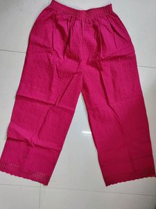 Pink Printed COTTON Plazo.Not Used Single Time