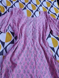 Pretty Pink Floral Kurta