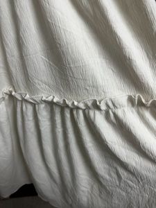 Cream Textured Halter Neck Dress