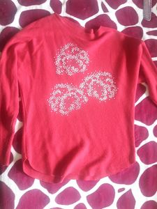Maroon Woollen Top For Women