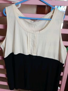 Sleeveless Two-Tone Top marks&amp;spencer