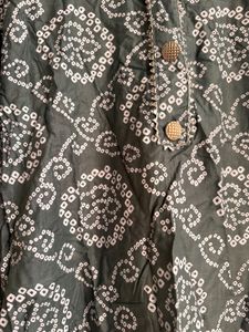 Greenish grey Bandhani Print Kurta| NEVER worn