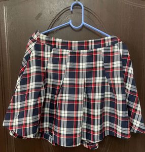 Plaid Pleated Skirt